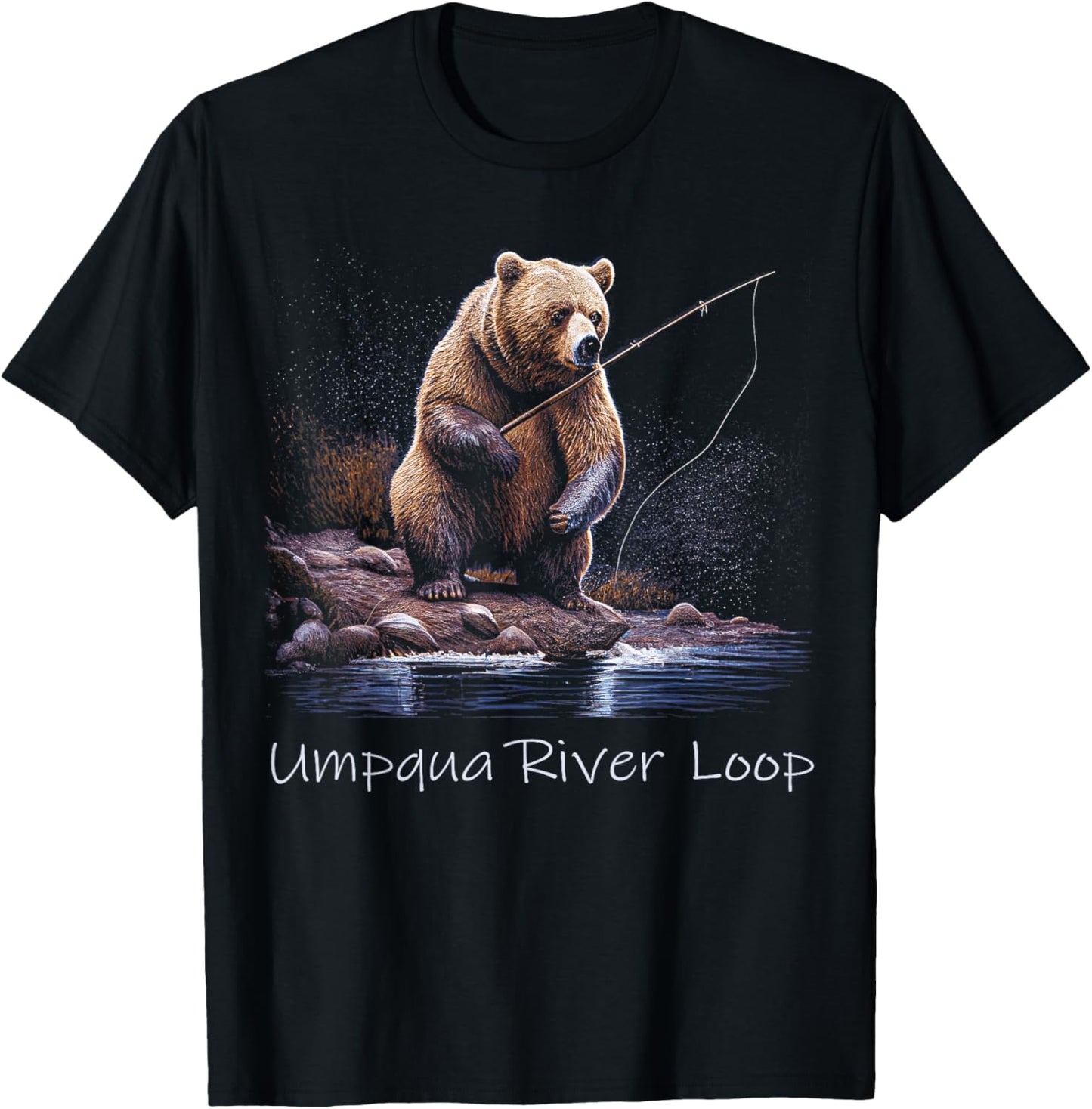 Umpqua River Loop T-Shirt - T-Shirt | Black