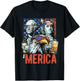 Patriotic Merica George Washington American Flag 4th of July Women Men T-Shirt - T-Shirt | Black