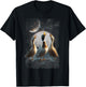 Three Ducks Howling At The Moon Funny Pet Parody Duck T-Shirt - T-Shirt | Black