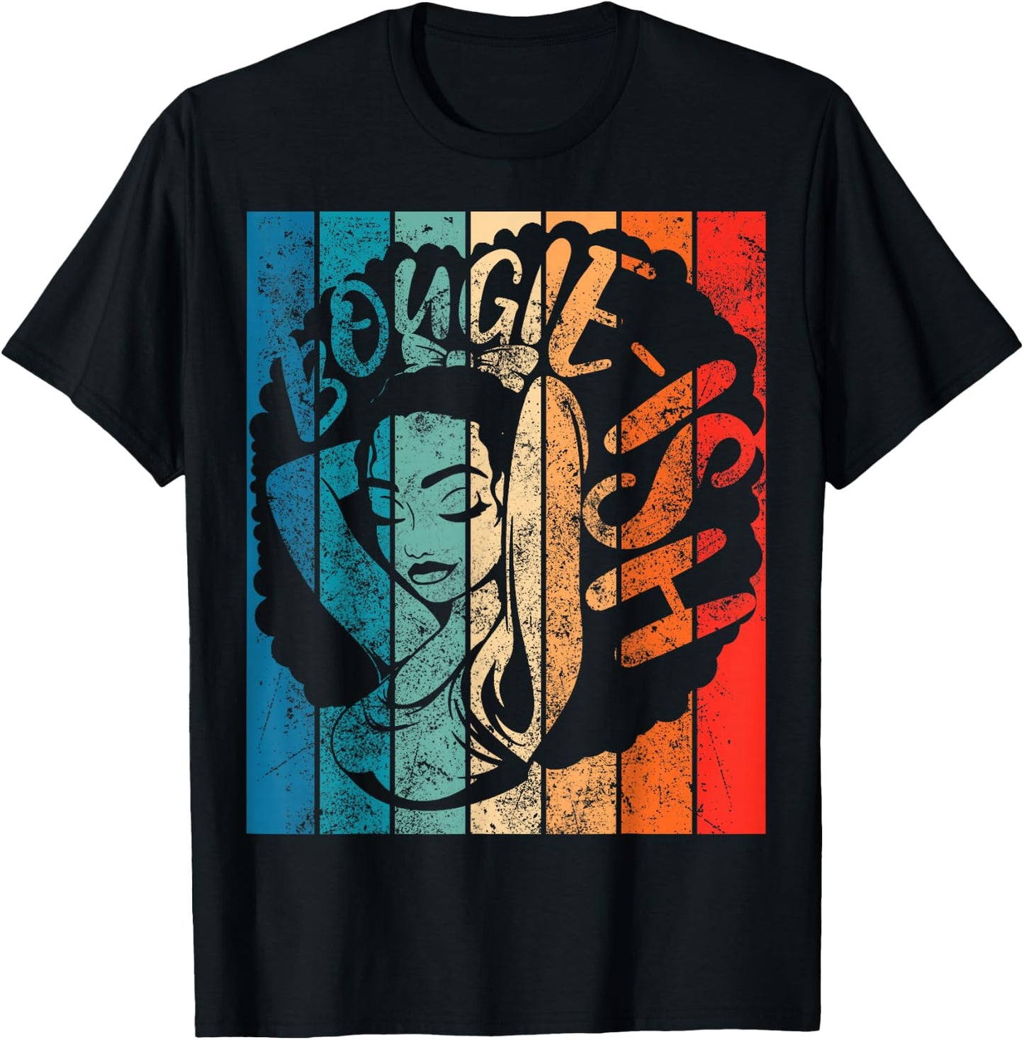Retro Bougie-ish Mad Hustle Dope Soul Melanin T-Shirt - T-Shirt | Black