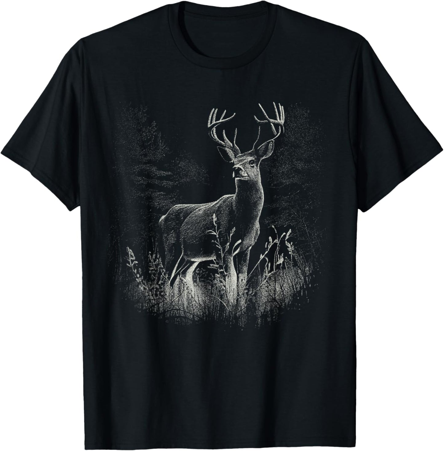 Deer in the forest nature animals deer lovers T-Shirt - T-Shirt | Black