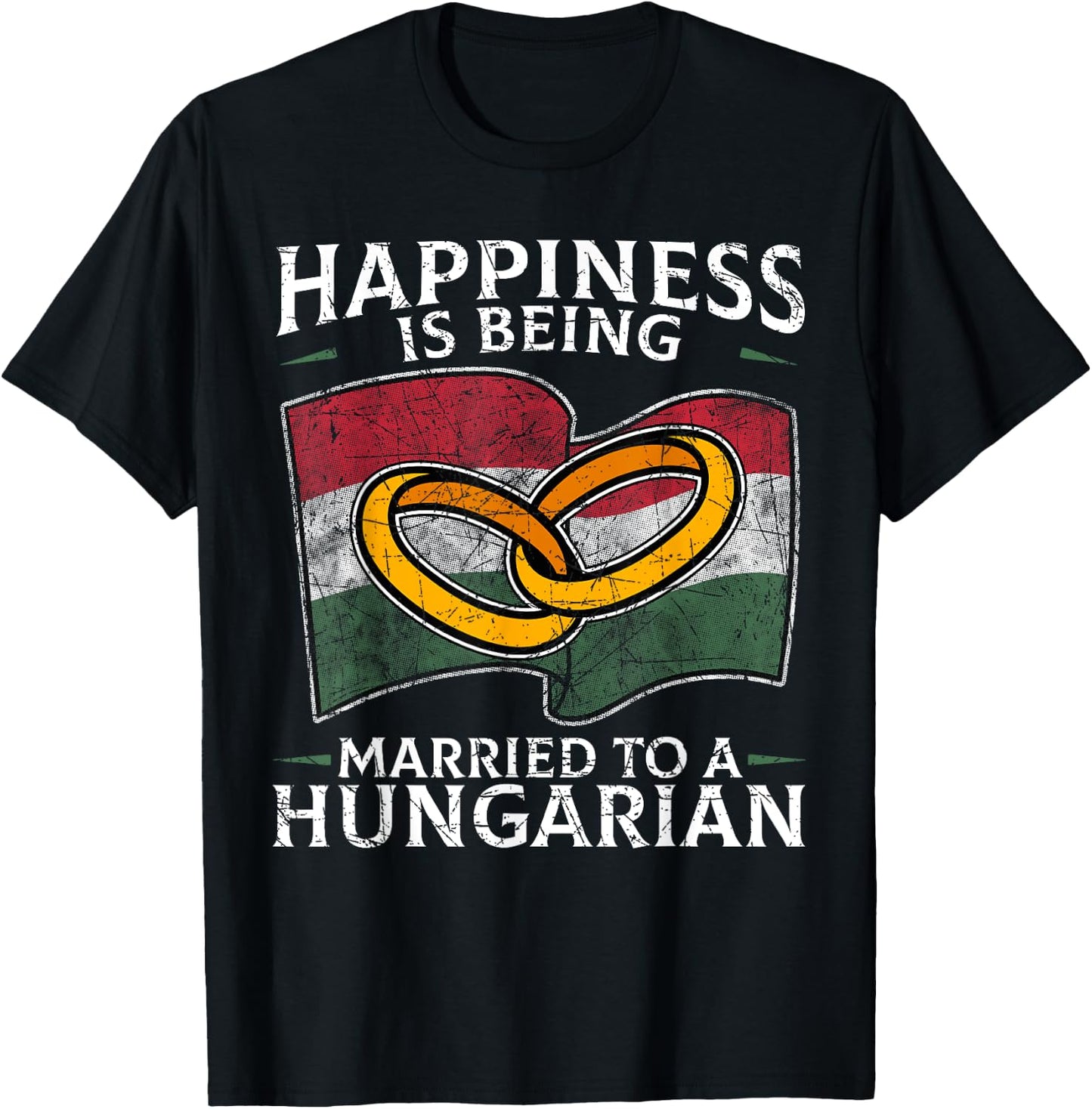 Hungarian Marriage Hungary Married Heritage Flag Culture T-Shirt - T-Shirt | Black