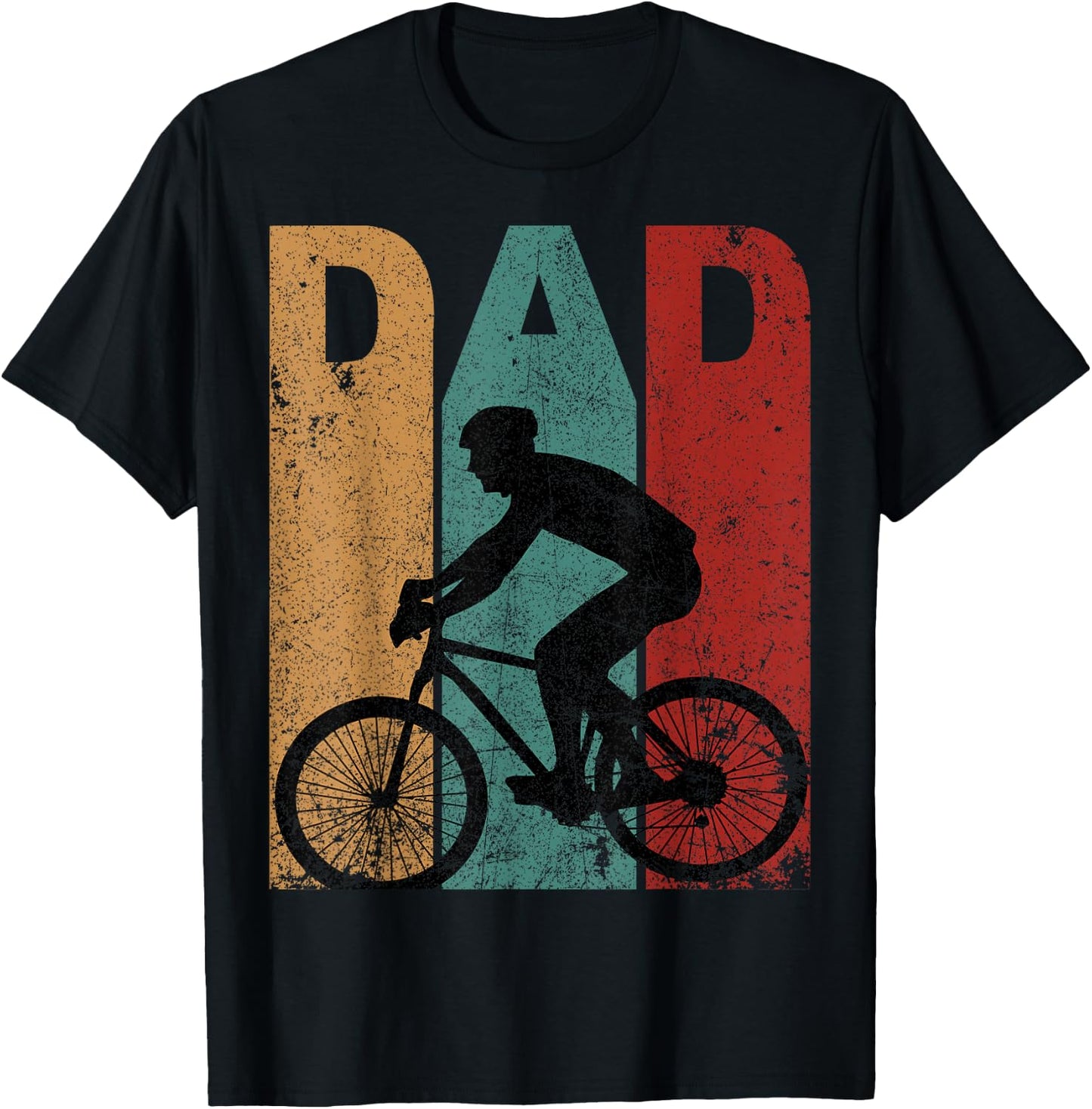 Vintage Bicycle Dad Cycling Cyclist Daddy Father's Day Gift T-Shirt - T-Shirt | Black