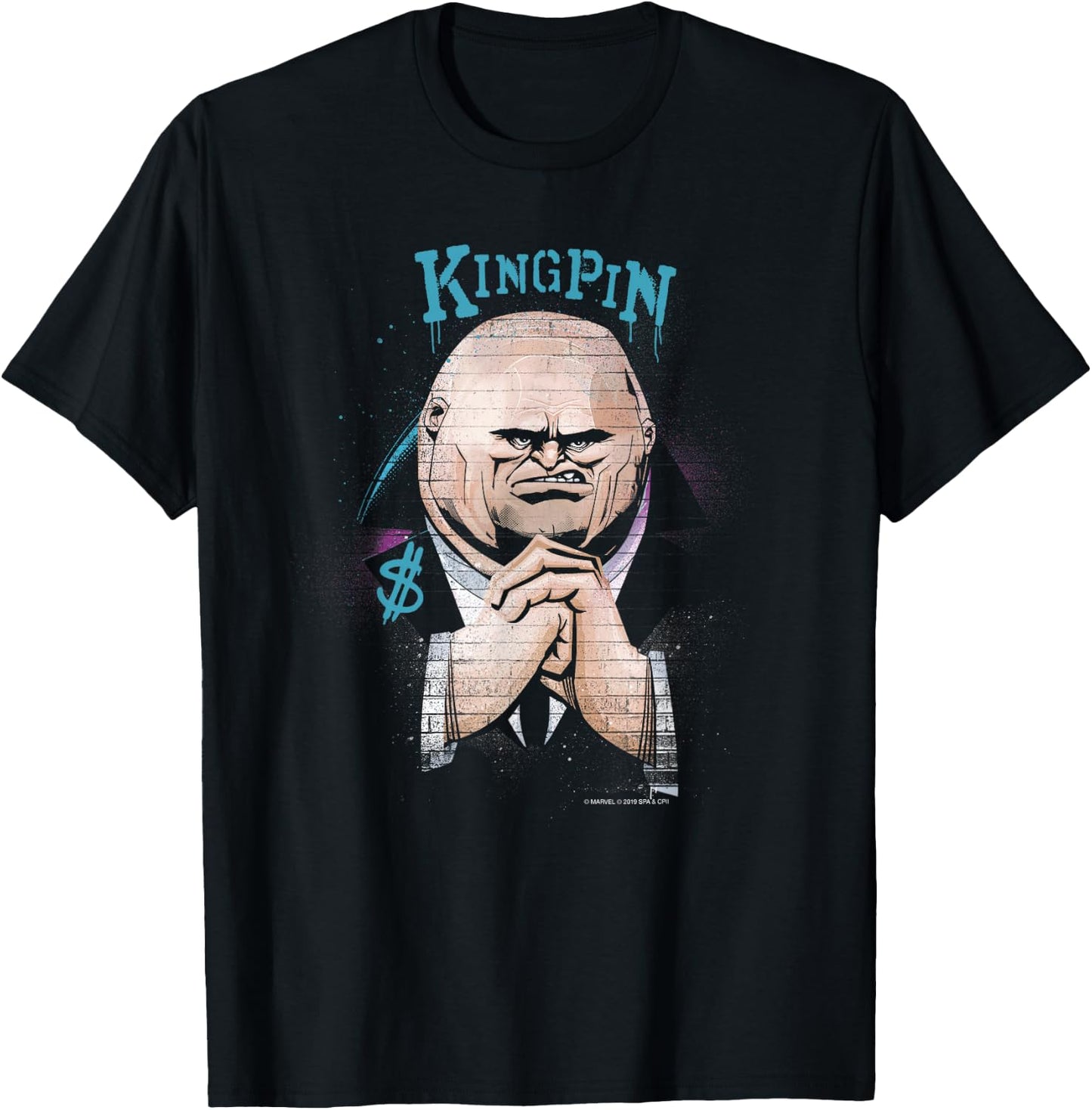 Marvel Spider-Man: Into the Spider-Verse Kingpin Graffiti T-Shirt - T-Shirt | Black