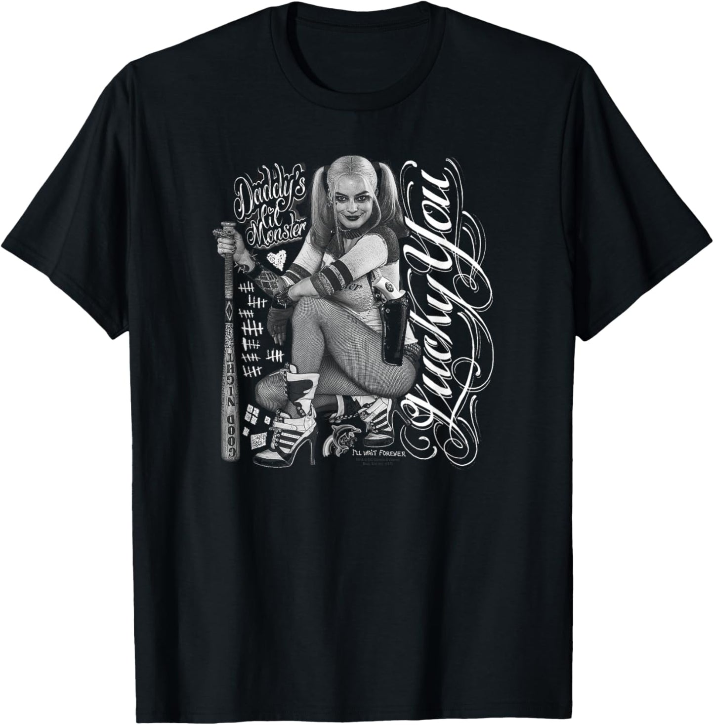 Suicide Squad Harley Quinn Lucky T-Shirt - T-Shirt | Black