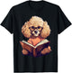 Cute Dog Poodle Reading Book T-Shirt - T-Shirt | Black
