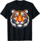 Bengal Tiger Beautiful Face Tiger T-Shirt - T-Shirt | Black