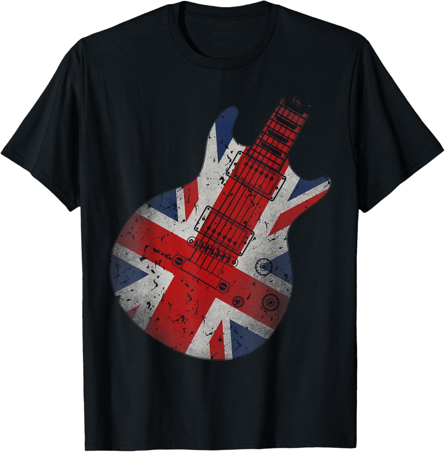 Guitar Union Jack T-Shirt - T-Shirt | Black