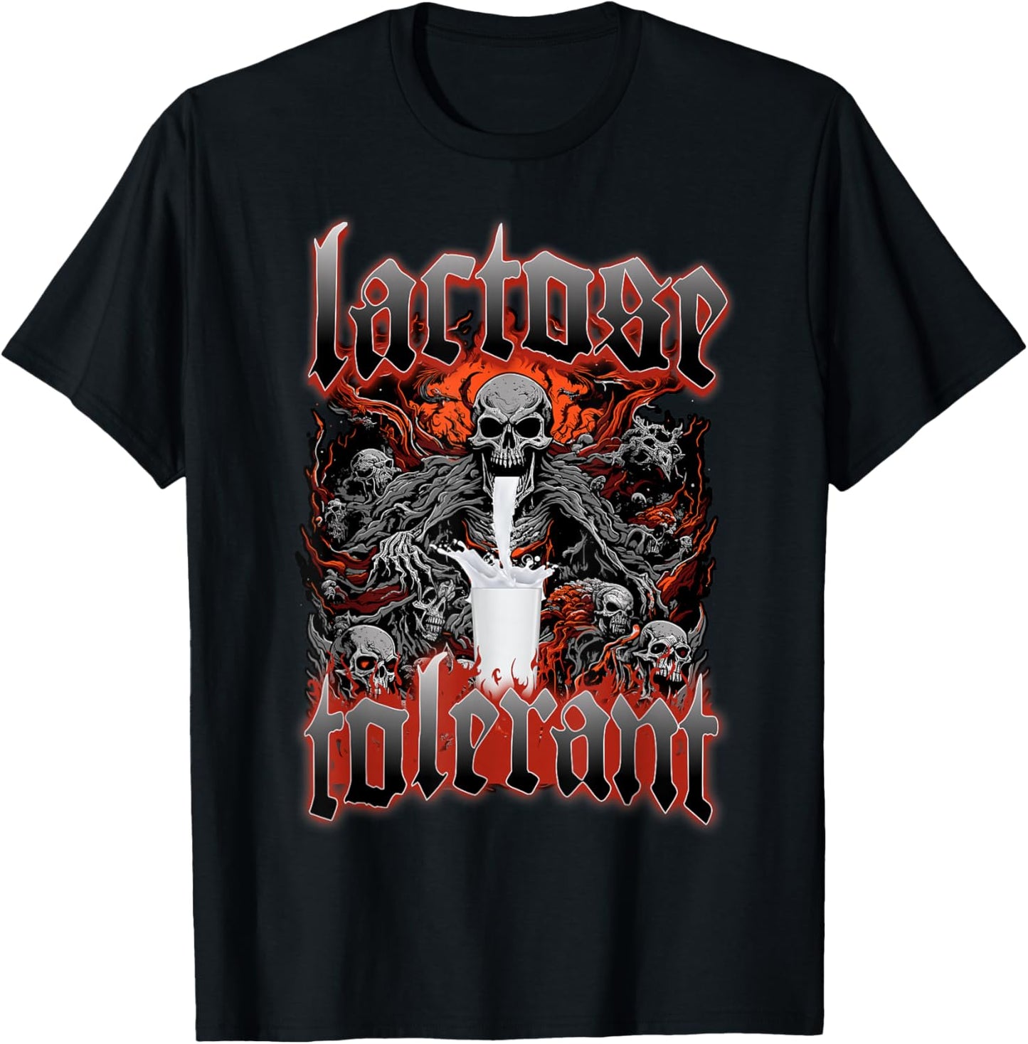 Lactose Tolerant Death Metal Pro Dairy Lactose Tolerant T-Shirt - T-Shirt | Black
