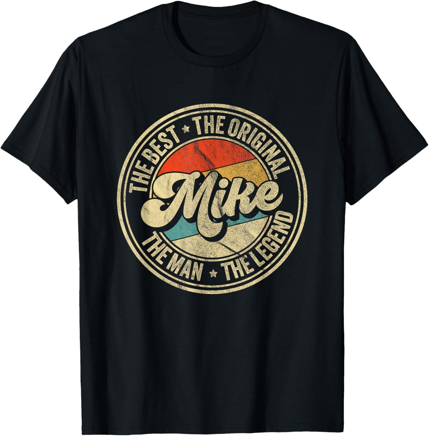 Retro Mike Name Saying Funny Mike T-Shirt - T-Shirt | Black