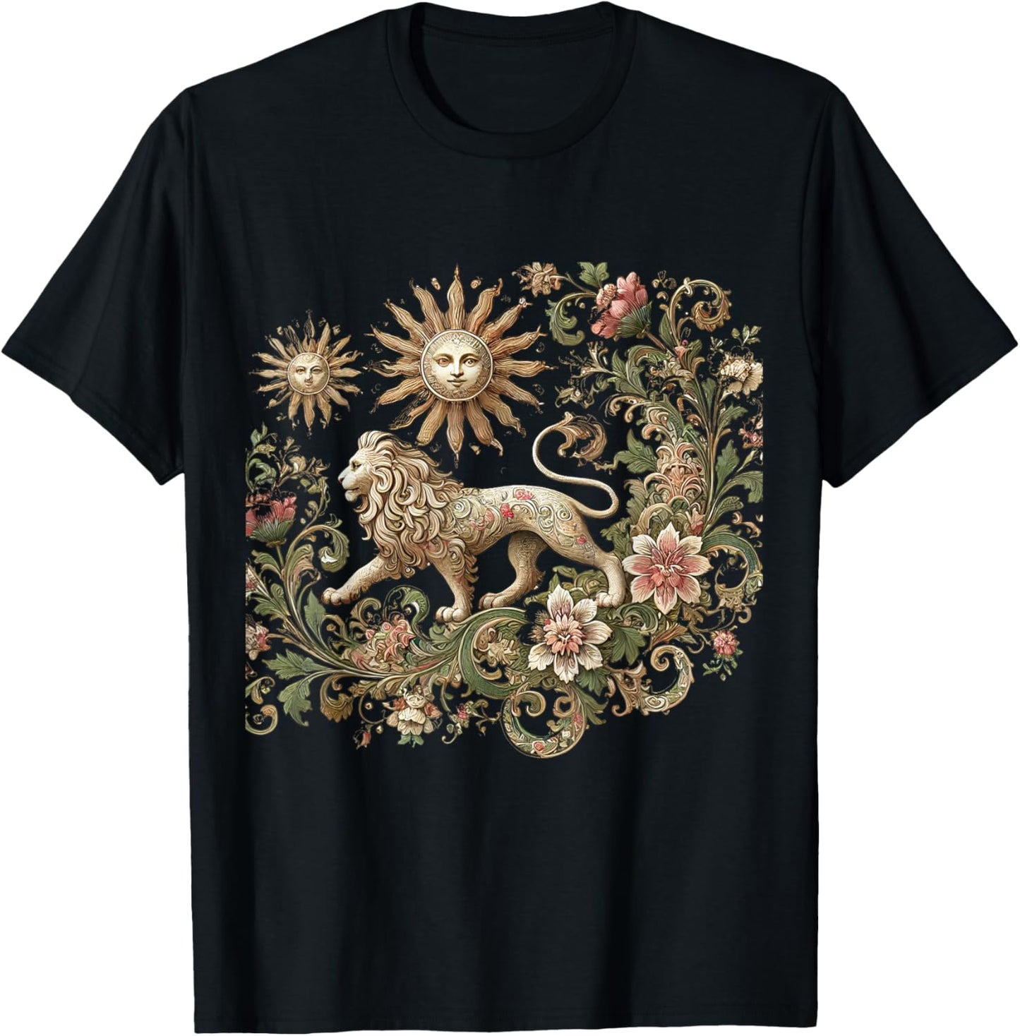 Persian Lion and Sun, Shir o Khorshid T-Shirt - T-Shirt | Black