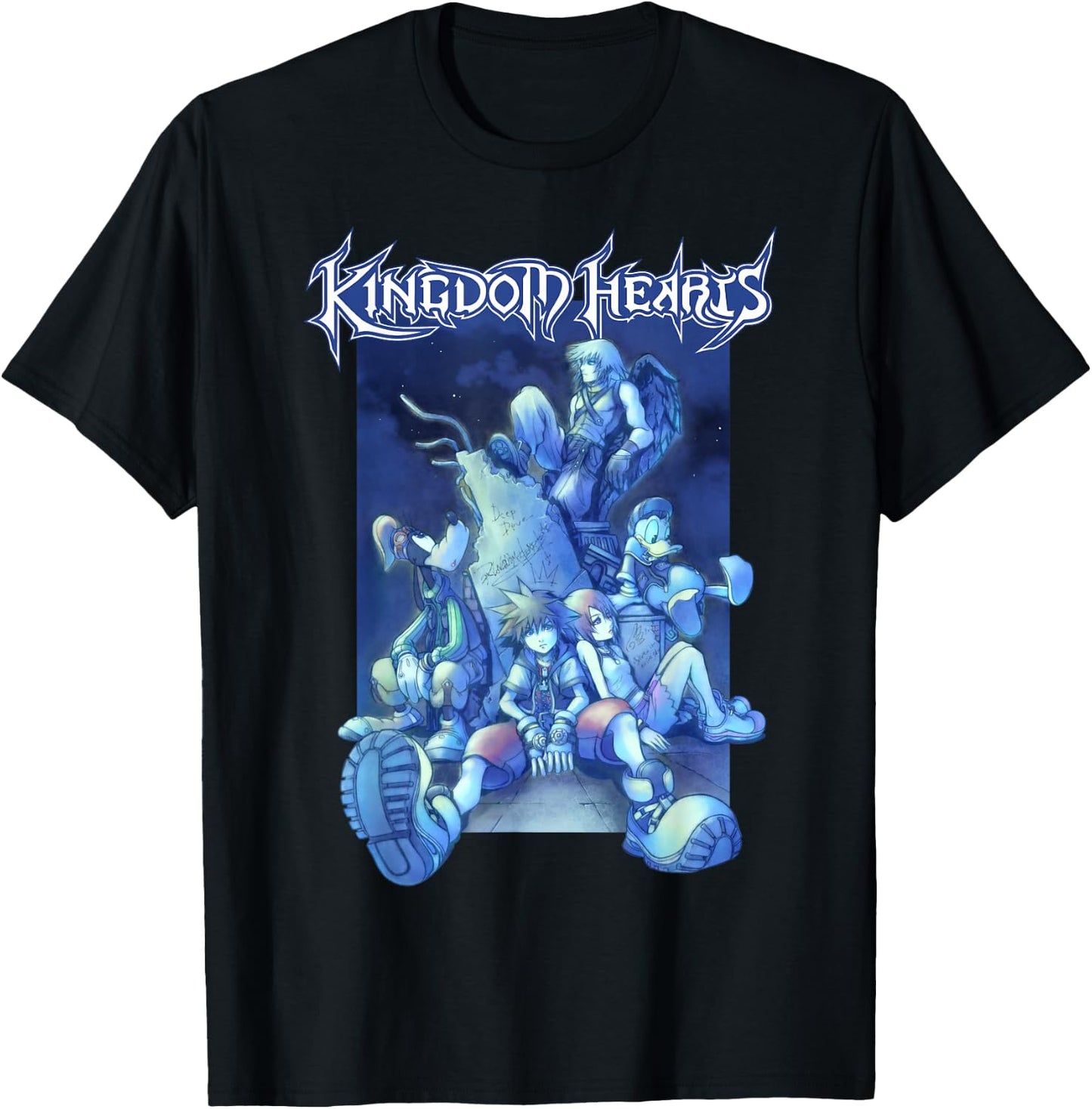 Kingdom Hearts - Blue Crew T-Shirt - T-Shirt | Black