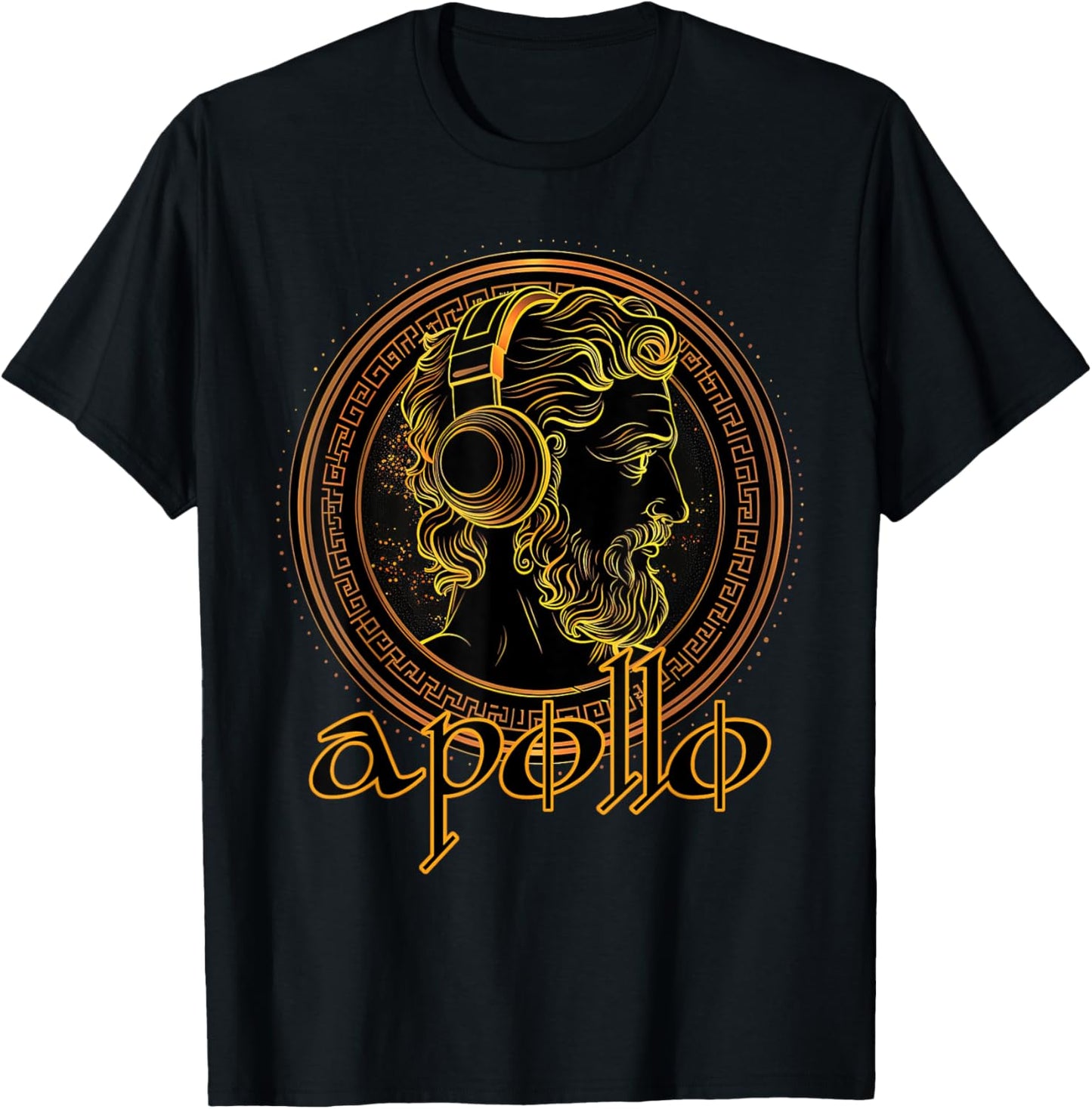 Apollo Greek God Music Lover Gamer Greece Mythology T-Shirt - T-Shirt | Black