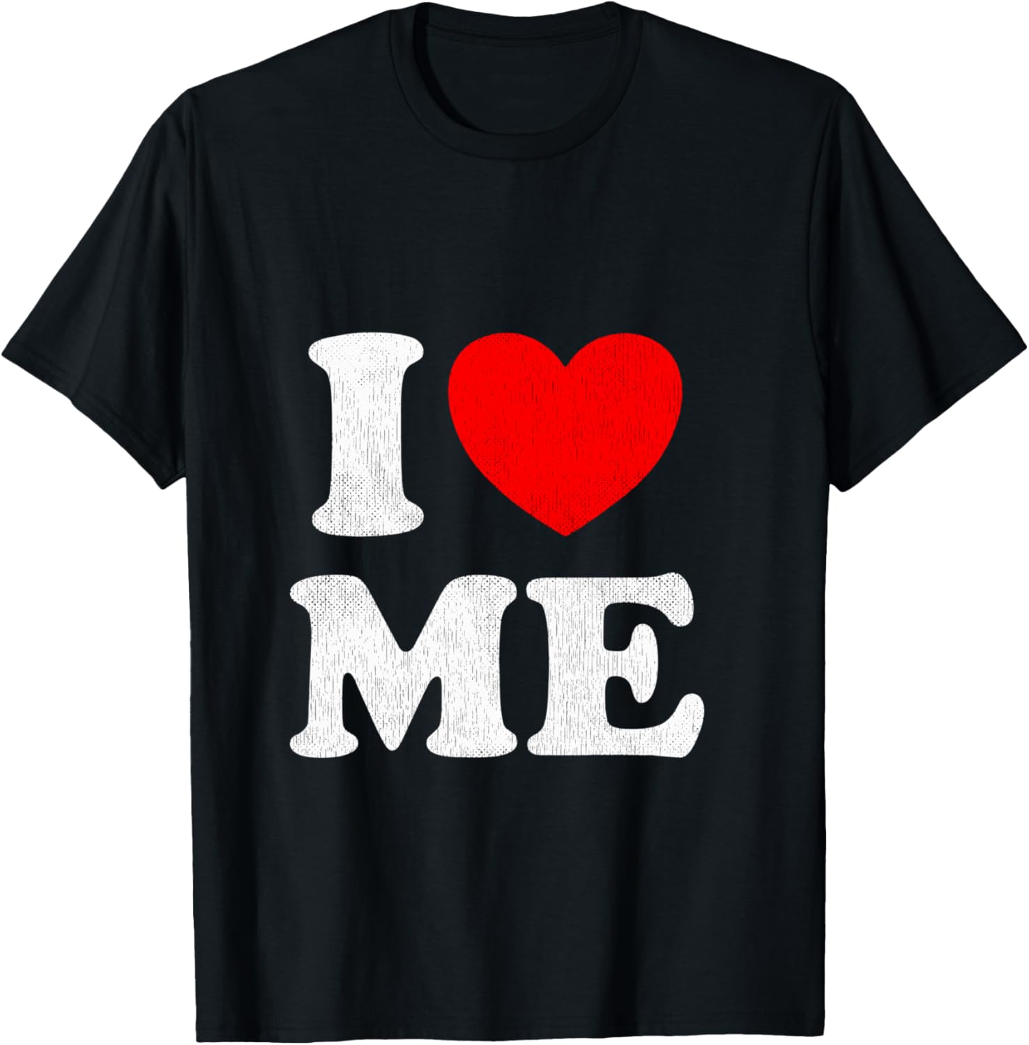 I Love Me Y2K Joke I Heart Me Love Myself Maine Manche Longue T-Shirt - T-Shirt | Black
