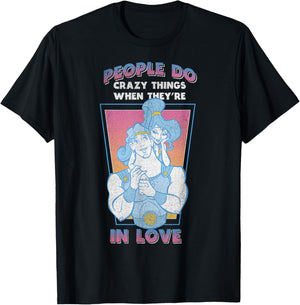 Disney Hercules Valentine's Day Vintage Megara in Love T-Shirt - T-Shirt | Black