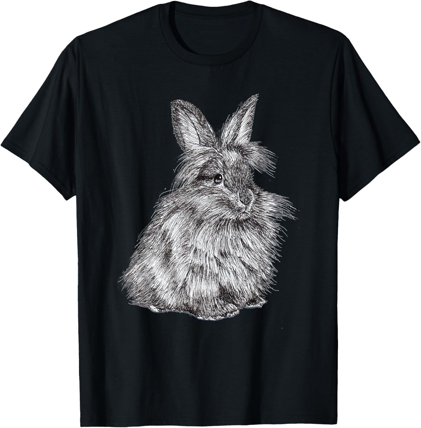 Lionhead Bunny Rabbit Cute T-Shirt - T-Shirt | Black