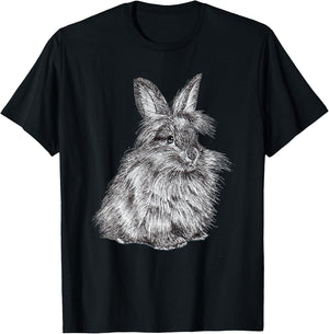 Lionhead Bunny Rabbit Cute T-Shirt - T-Shirt | Black