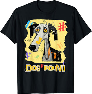 Confused Dog Worried About The Pound Sign Fun Pun Wordplay Men Women T-Shirt - T-Shirt | Black