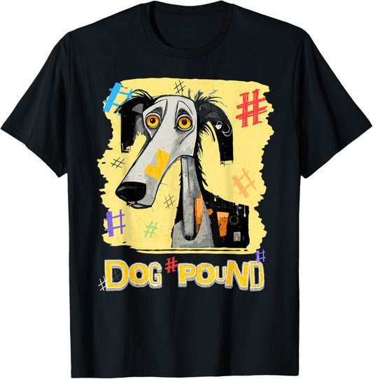 Confused Dog Worried About The Pound Sign Fun Pun Wordplay Men Women T-Shirt - T-Shirt | Black