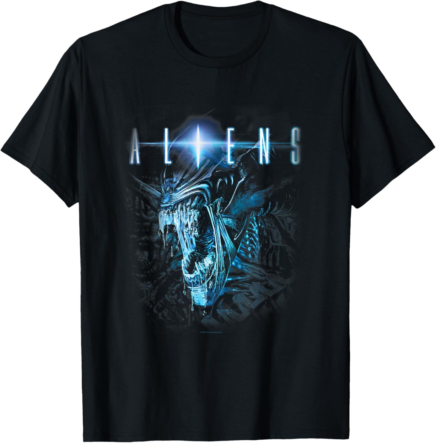 Aliens Iconic Epic Queen Xenomorph Angry Big Chest Portrait T-Shirt - T-Shirt | Black