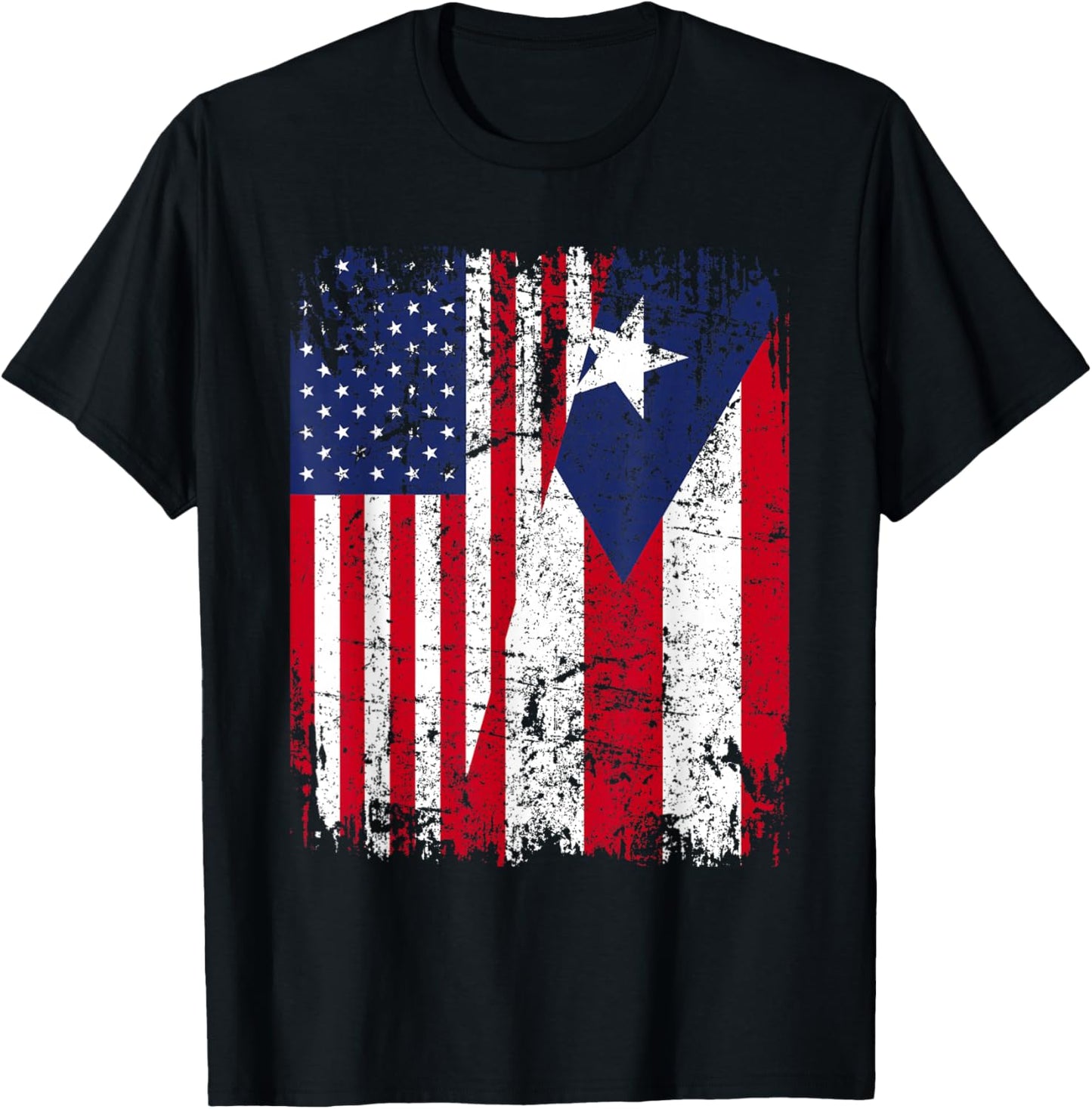 Puerto Rican American Flag | Men Women Kids | Puerto RICO T-Shirt - T-Shirt | Black