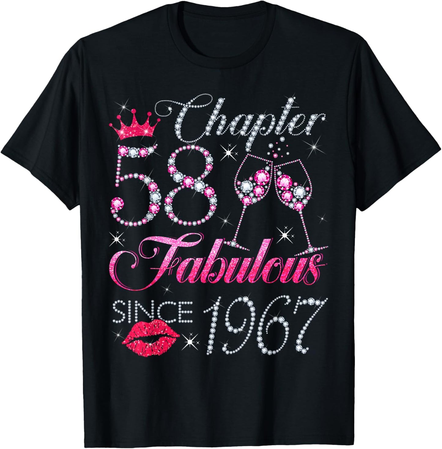 Chapter 58 Fabulous Since 1967 58Th Birthday Gift T-Shirt - T-Shirt | Black