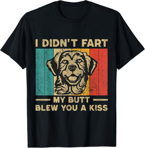 I Didn't Fart Funny Retro Golden Retriever T-Shirt - T-Shirt | Black