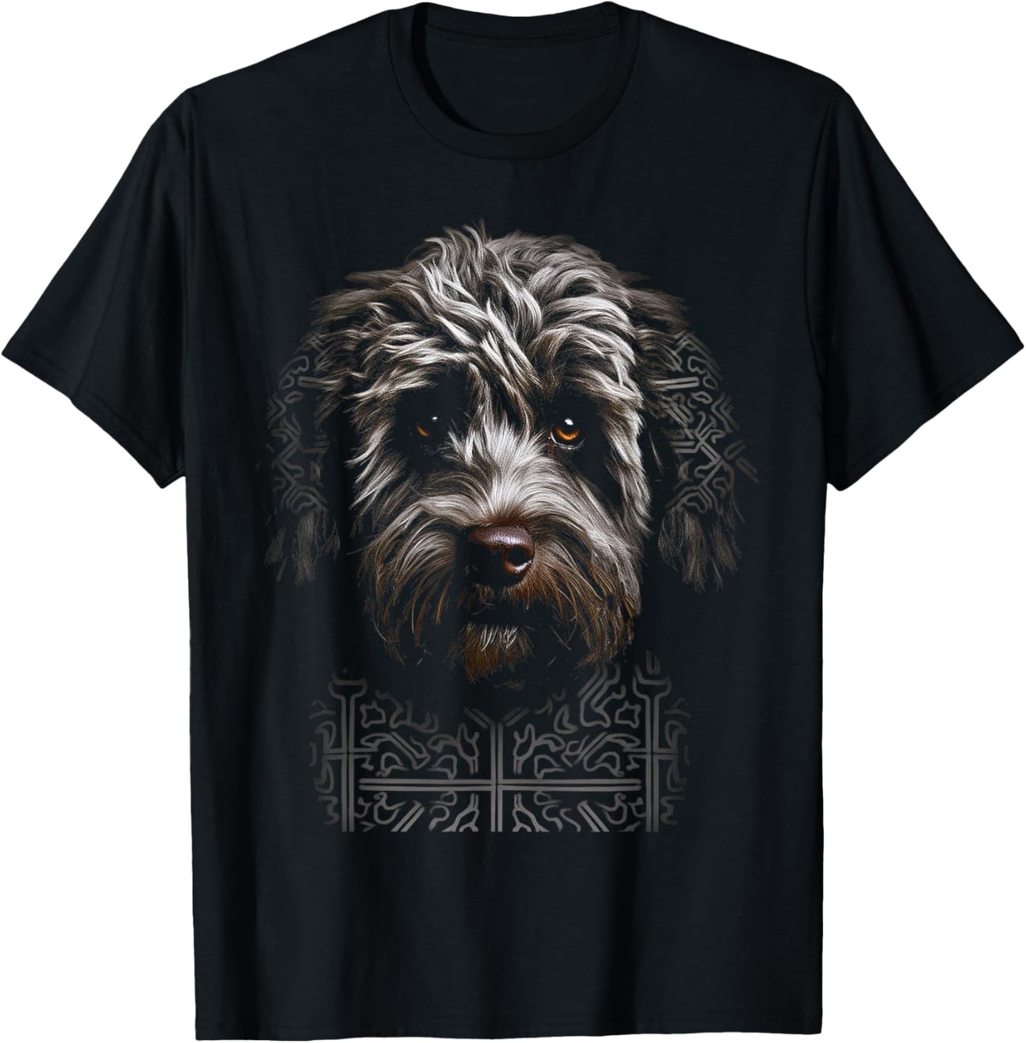 Labradoodle Motif Pet Illustration Dog Labradoodle Women Kids T-Shirt - T-Shirt | Black