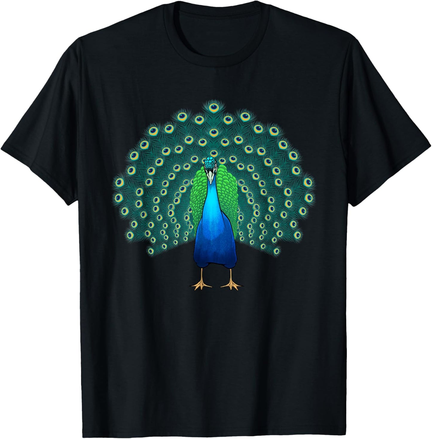 Funny Peacock Design Men Girls Boys Peacock Lovers T-Shirt - T-Shirt | Black