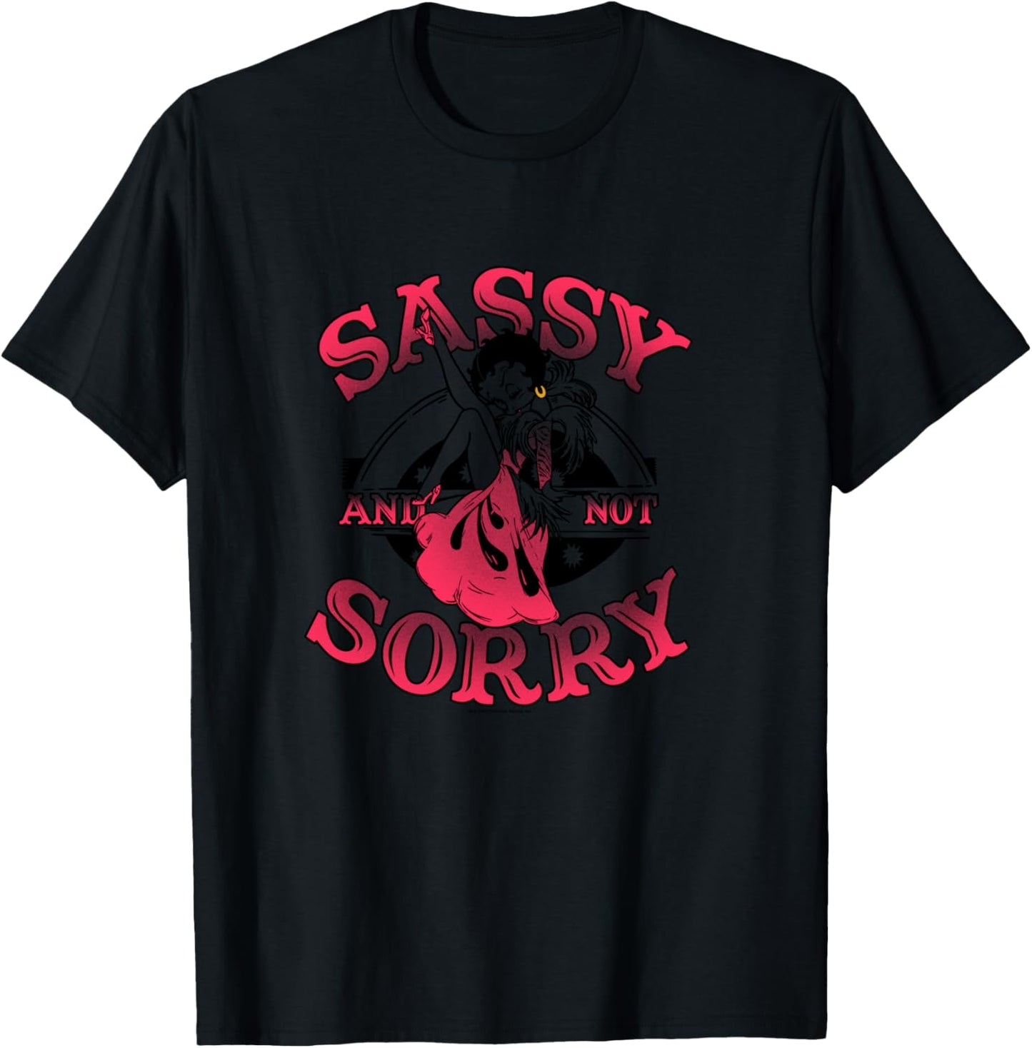 Betty Boop Sassy And Not Sorry Vintage Art Deco Portrait T-Shirt - T-Shirt | Black