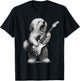 Old English Sheepdog Playing Guitar Rock Music Dog Lover T-Shirt - T-Shirt | Black