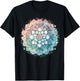 Cute flower Mandala Sacred Fractal Geometry Art Good Vibe T-Shirt - T-Shirt | Black