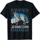 Funny Jewnicorn Jewish Unicorn Menorah Ugly Hanukkah Sweater T-Shirt - T-Shirt | Black