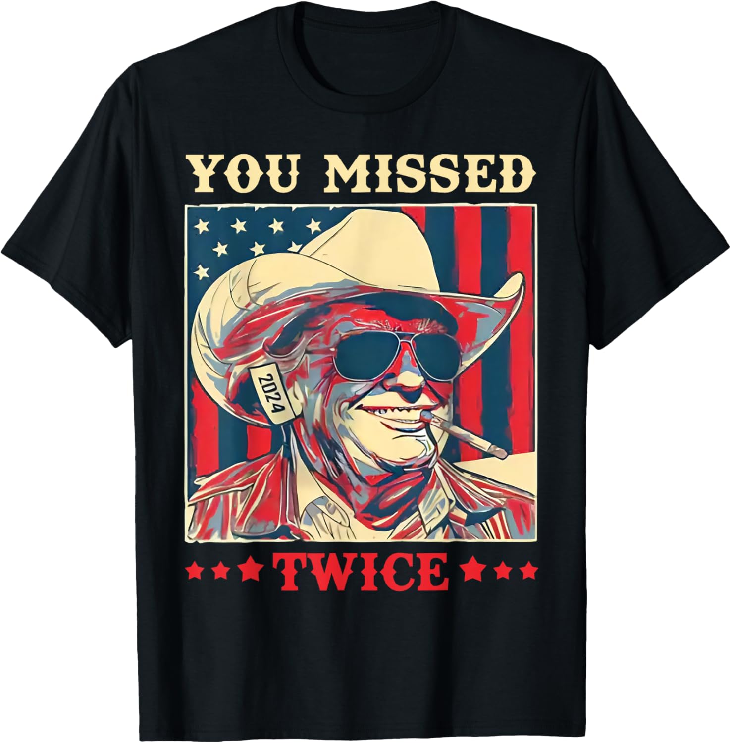 Trump You Missed Twice T-Shirt - T-Shirt | Black