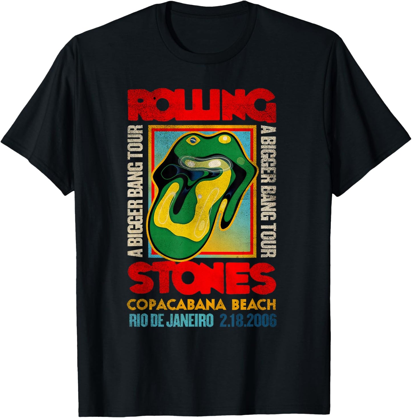 Official Rolling Stones A Bigger Bang Copacabana Tour T-Shirt - T-Shirt | Black