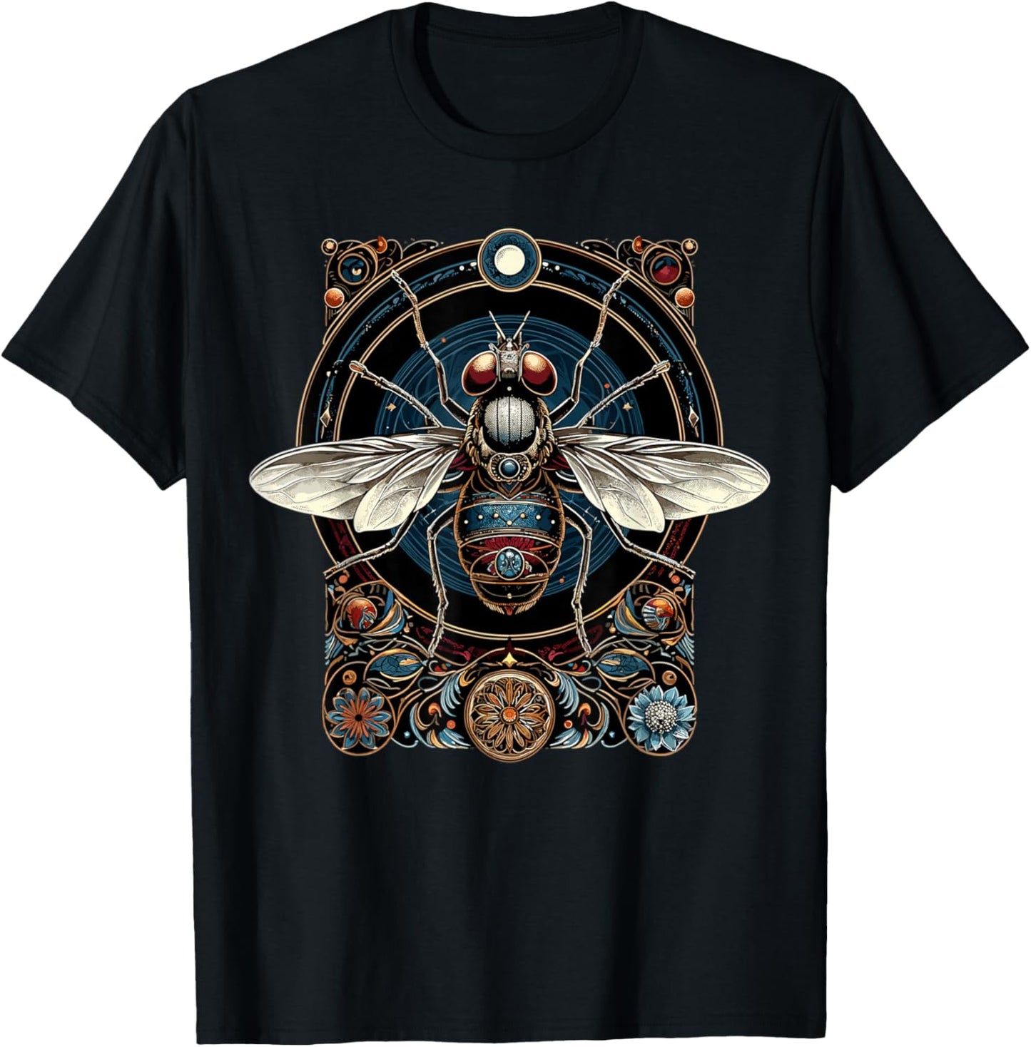 Cicada Insect Bug Vintage Entomology T-Shirt - T-Shirt | Black