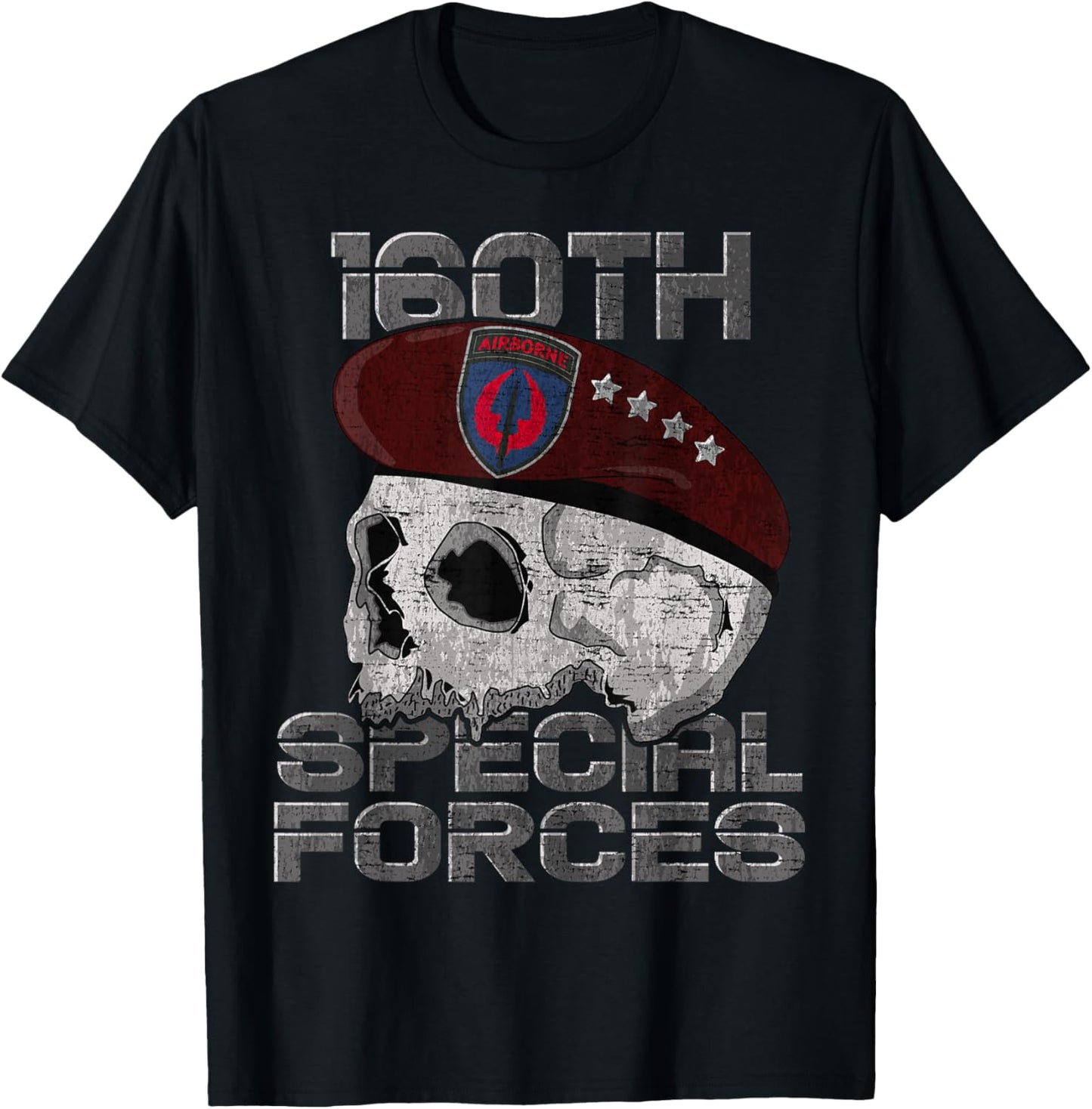 160th SOAR Special Force Airborne US Night Stalkers Army T-Shirt - T-Shirt | Black