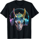 Triceratops Dinosaur Graphic Headphone Triceratops T-Shirt - T-Shirt | Black