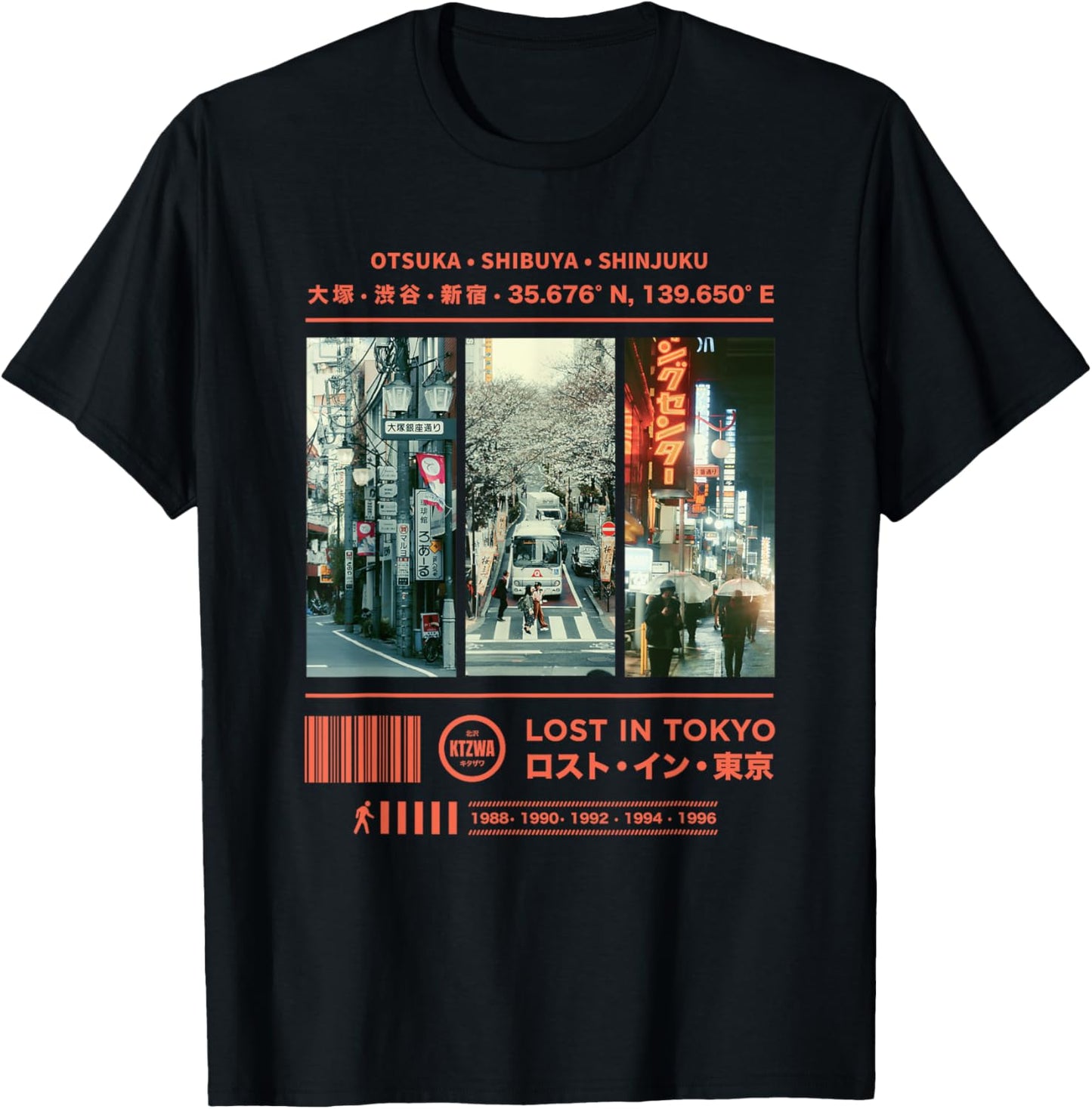 Japanese Tokyo Cyberpunk Art Streetwear Retro T-Shirt - T-Shirt | Black