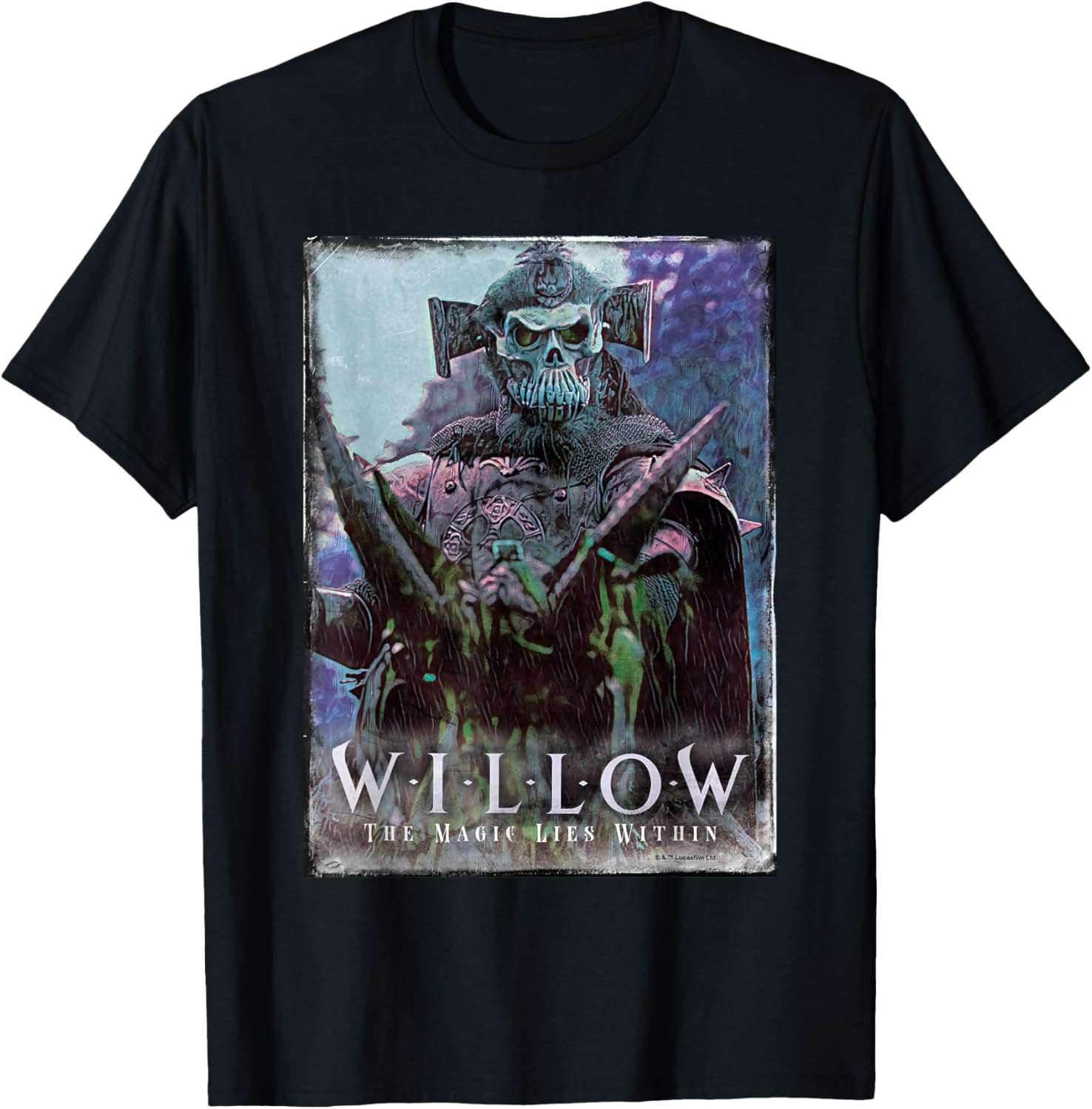 Lucasfilm Willow Movie General Kael Rides T-Shirt - T-Shirt | Black