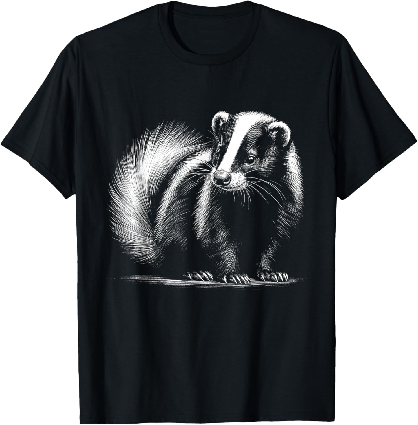 Skunk Lover Art Design T-Shirt - T-Shirt | Black