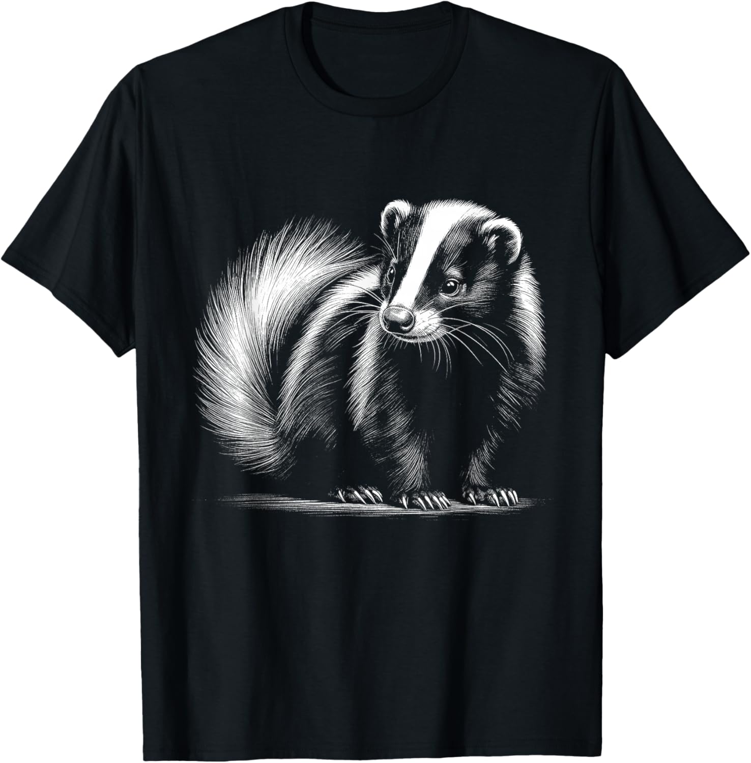 Skunk Lover Art Design T-Shirt - T-Shirt | Black