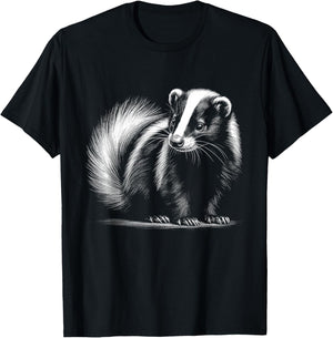 Skunk Lover Art Design T-Shirt - T-Shirt | Black