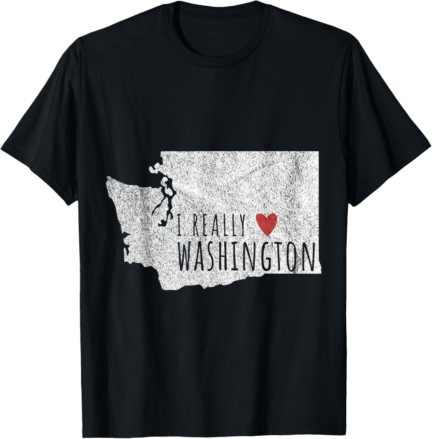 I Really Love Washington Funny Washington Roots T-Shirt - T-Shirt | Black