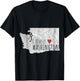 I Really Love Washington Funny Washington Roots T-Shirt - T-Shirt | Black