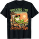 Retired Coworker Frog Retirement Rocking The Retired Life T-Shirt - T-Shirt | Black
