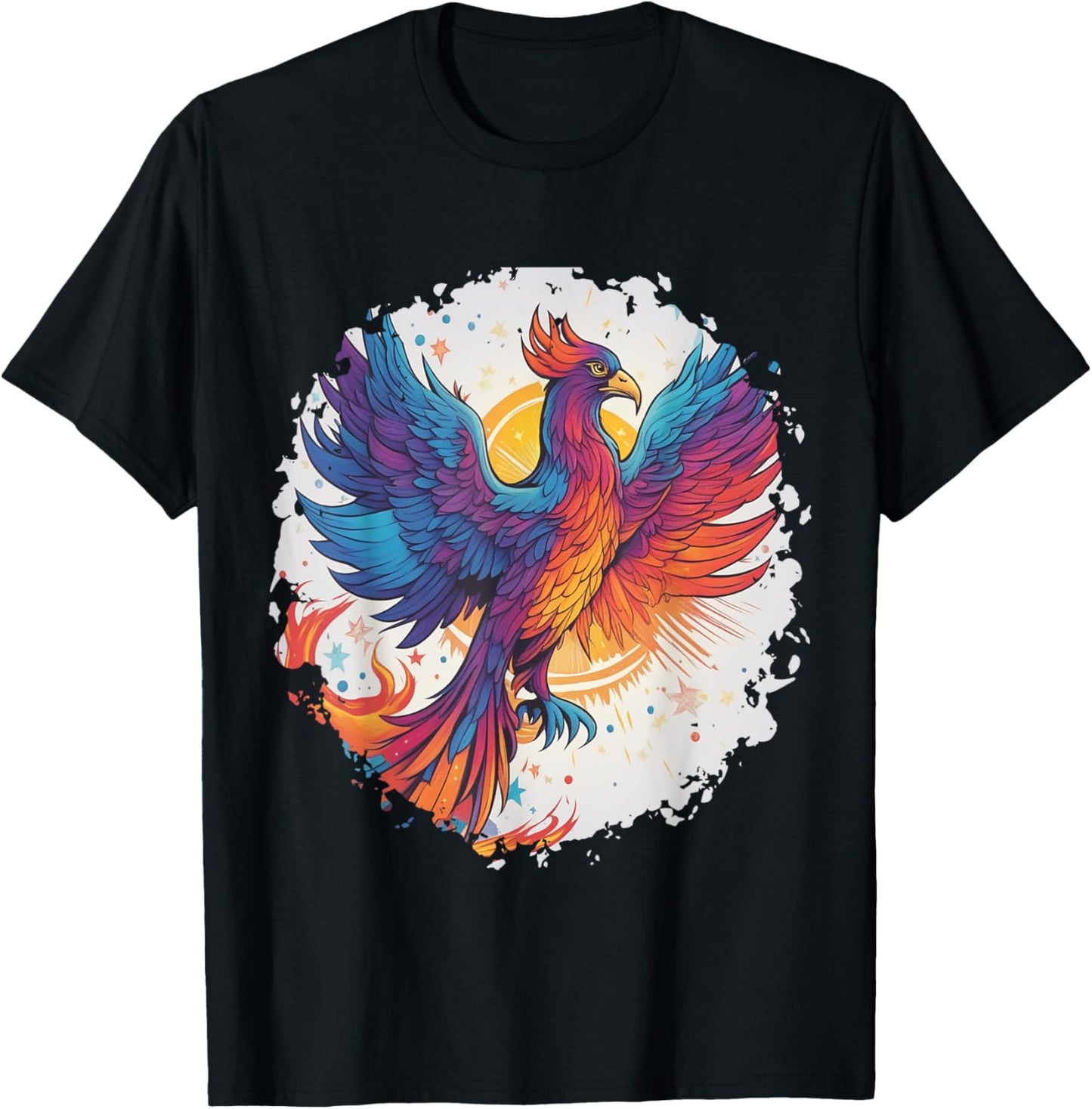 Rising Phoenix Costume Firebird Galaxy Bird Outfit Space T-Shirt - T-Shirt | Black