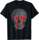 Graffiti Heart Skull Edgy Cool Valentine's Day Graphic T-Shirt - T-Shirt | Black