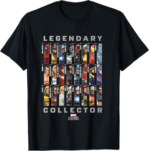 Marvel Legends Series Legendary Collector Checklist T-Shirt - T-Shirt | Black