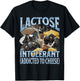 Lactose Intolerant Funny Hard Skeleton Meme Bootleg Graphic T-Shirt - T-Shirt | Black